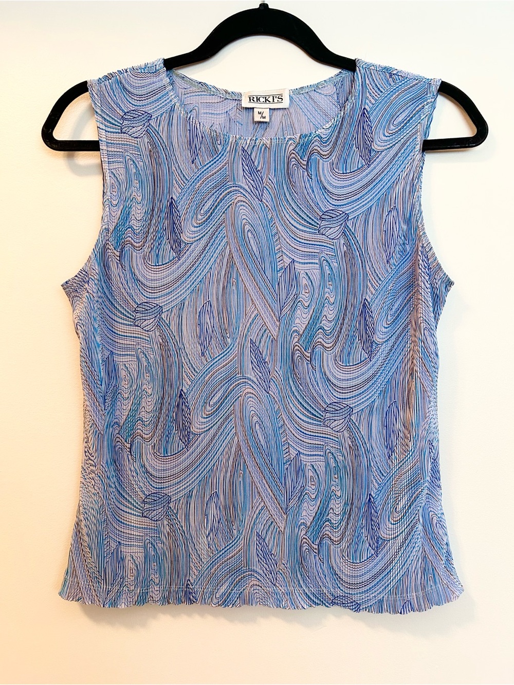 Y2K Ricki's Blue Swirl Sleeveless Top